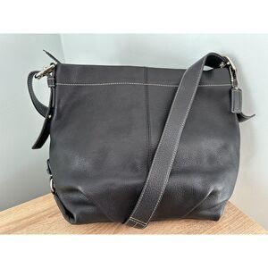 Coach 15064 Soho Black Pebbled Leather Convertible Crossbody Bag